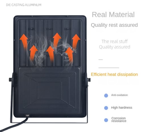 كشاف طاقة شمسية من الألومنيوم LED للفناء 600 واط