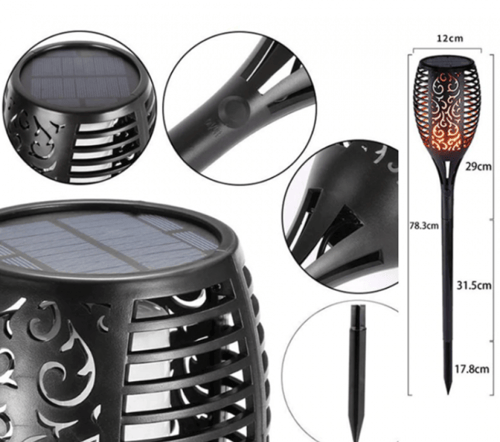 مصباح الشعلة المتوهج على الطاقة الشمسية