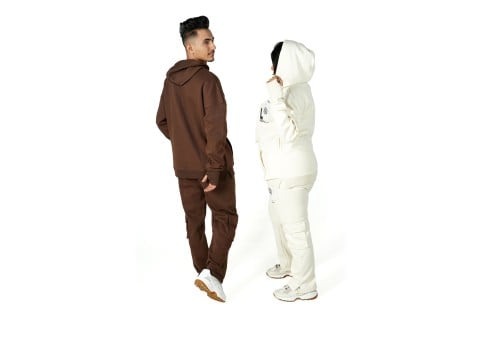 طقم أوفر سايز أصبع - بني/سكري