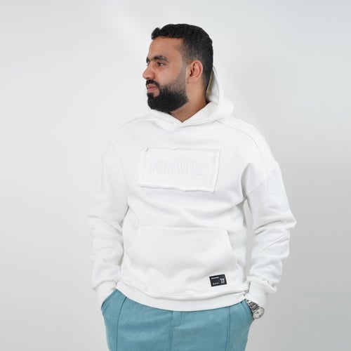 بلوفر Forward مع قبوع - ابيض