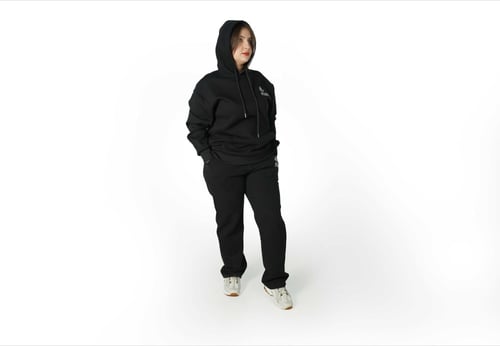 طقم AW بلوفر وبنطلون - سماوي/أسود