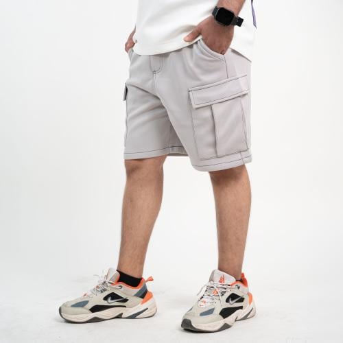 شورت رجالي _ اوفر سايز _ أوف وايت