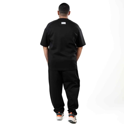 طقم رجالي كاجوال مزخرف - أسود