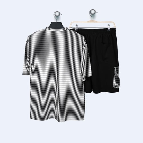 طقم شورت قطعتين Volcom مخطط