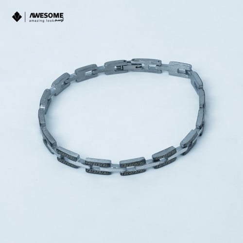 سوار رجالي جنزير - فضي