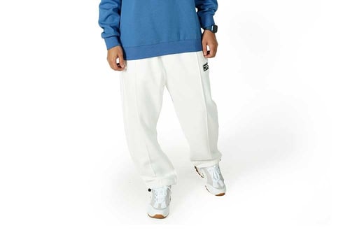 بنطلون شاموا أوفر سايز - أسود وأبيض