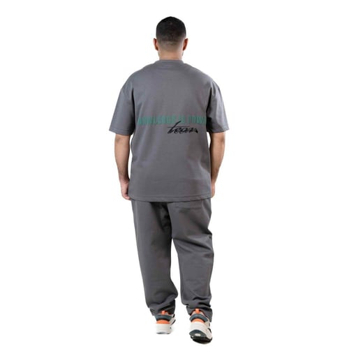 طقم رجالي كاجوال - رمادي