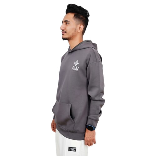 بلوفر قبوع رسمة الغزال - رصاصي