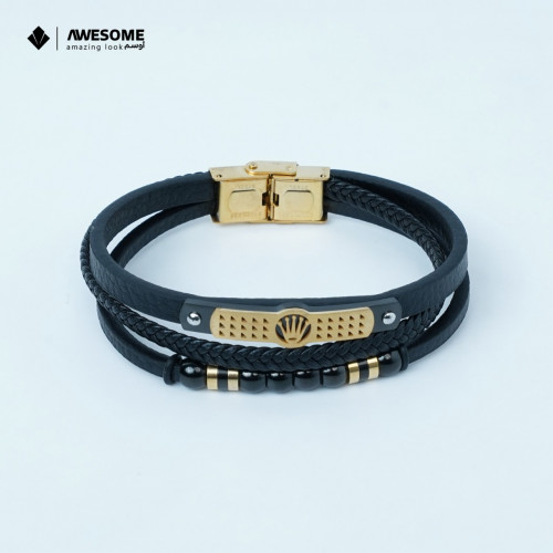 سوار رجالي بشعار روليكس جلد - طبقات