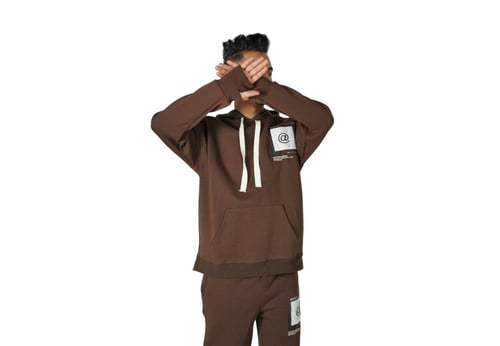 طقم أوفر سايز أصبع - بني/سكري