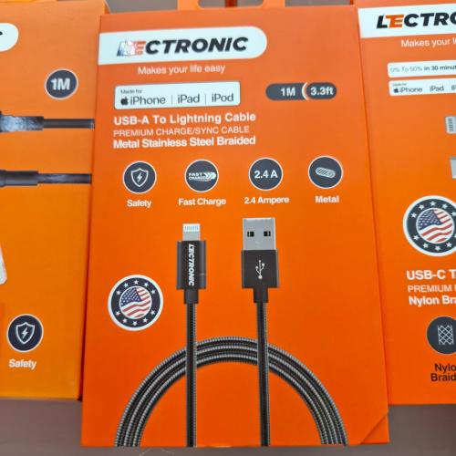 كيبل ايفون ليكترنك معتمد من ابل ، منفذ يوسبي