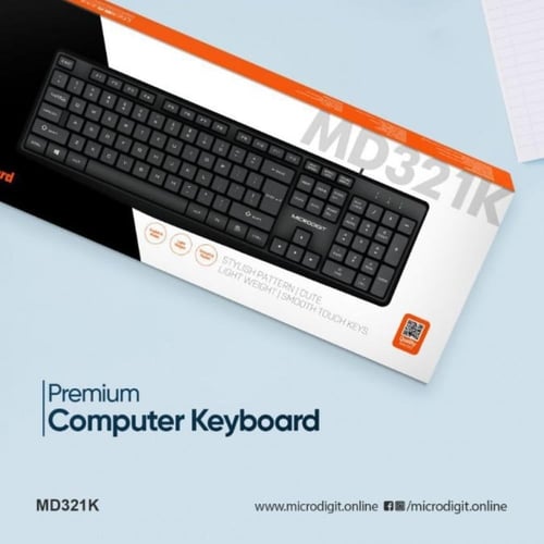 لوحة مفاتيح سلكية ، كيبورد MD321K مايكروديجيت