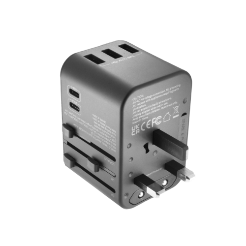 محول السفر العالمي , 6 في 1 بعدة منافذ بقوة 35.5W...