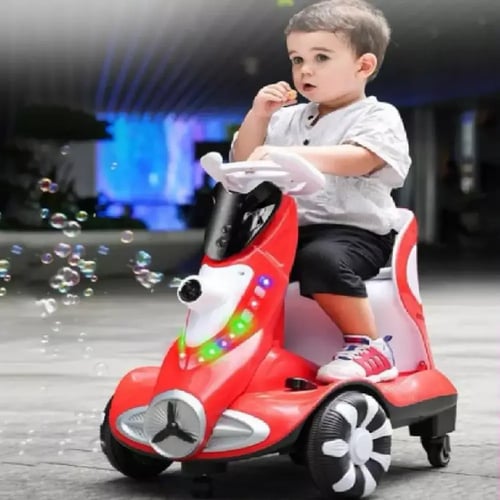 سيارة أطفال كهربائية فقاعات ، ريموت تحكم وإضاءة LE...