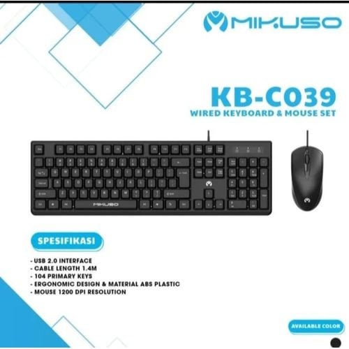 لوحة مفاتيح وماوس سلكية KB-C039.