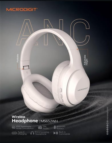 سماعة رأس بلوتوث مايكروديجيت MS652WH