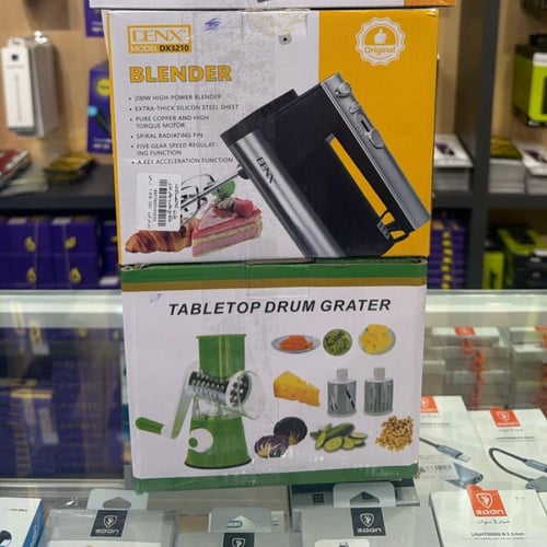 مضرب كهربائي + قطاعة خضار يدوية + صانعة بسكويت