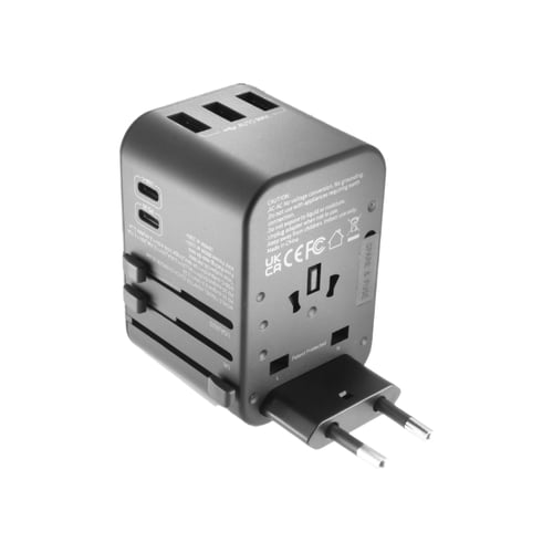 محول السفر العالمي , 6 في 1 بعدة منافذ بقوة 35.5W...