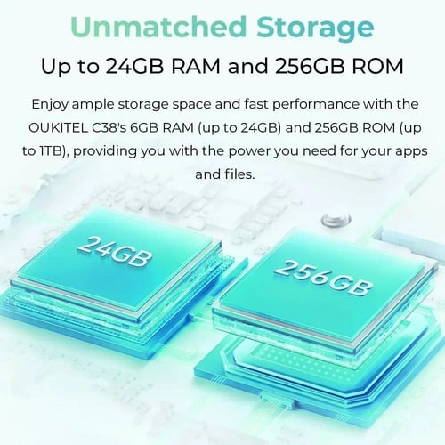 اوكيتيل C38 , ذاكرة 256 + 24 جيجا ، 4جي