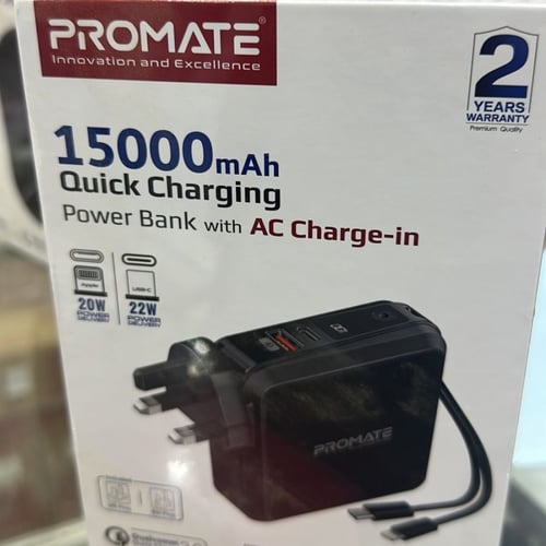 شاحن متنقل ، باور بانك بروميت سريع الشحن بقوة 1500...