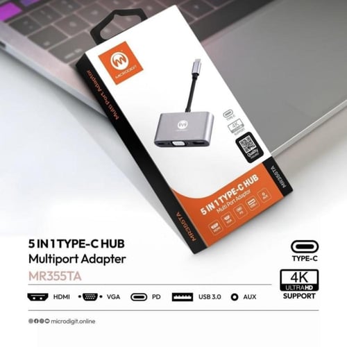 محول تايب سي 5 في 1 مايكروديجيت MR355TA