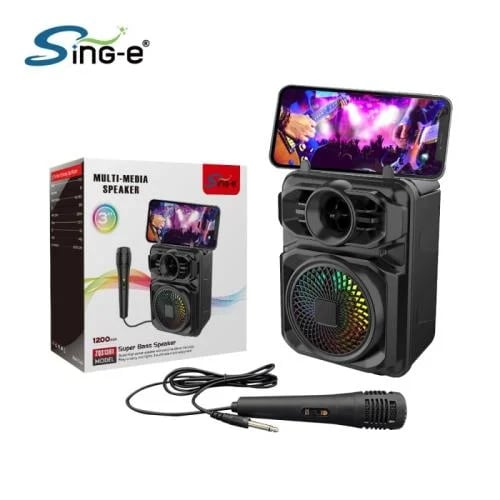 سبيكر SING-E ، مع مايك كاريوكي وإضاءة، مكبر صوت ZQ...