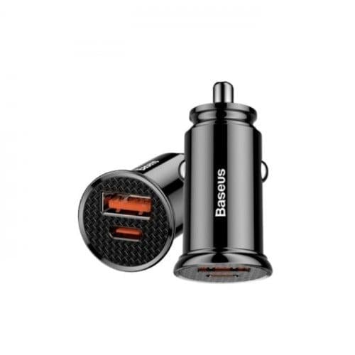 شاحن سيارة بيسوس 60 واط منفذين USB و PD