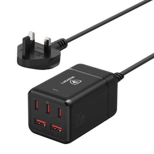 منصة شحن سبون ، 75 واط ، 5 منافذ