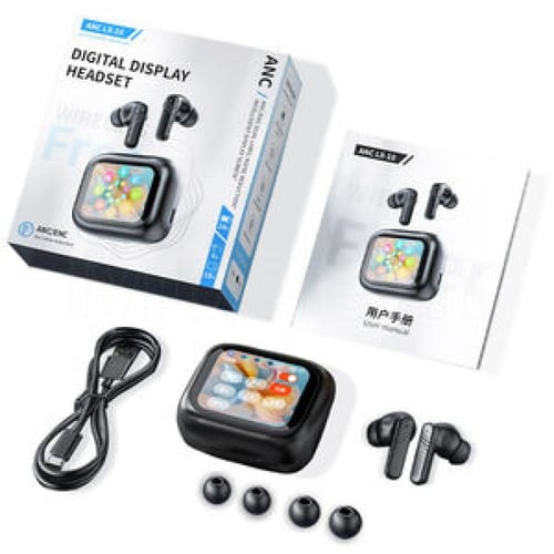 سماعة بلوتوث لاسلكية مع شاشة رقمية ، ANC LX-10