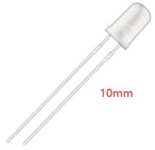 LED أبيض 10 مم – 28mm Leg White LED