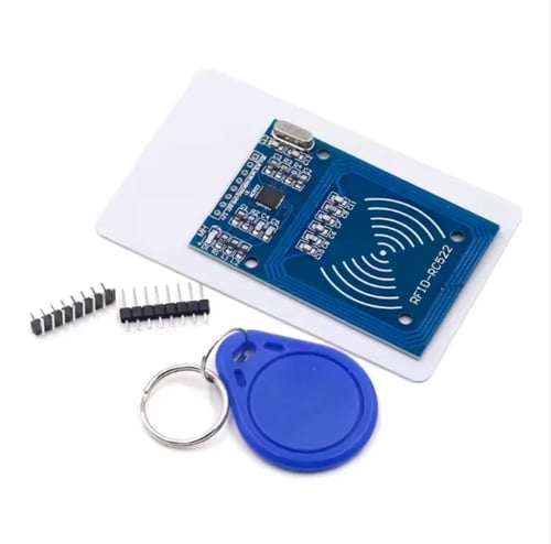قارئ RFID RC522 بتردد 13.56MHz مع بطاقة S50 وميدالية RFID