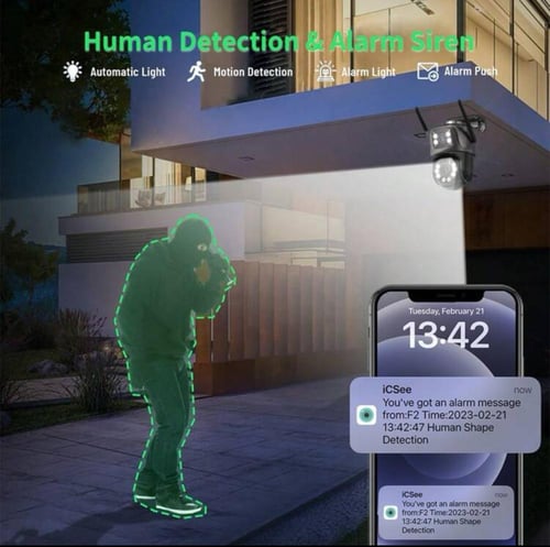كاميرات مراقبة واي فاي - عدستين بدقة 8mp