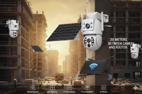 كاميرات طاقة شمسية واي فاي بعدستين