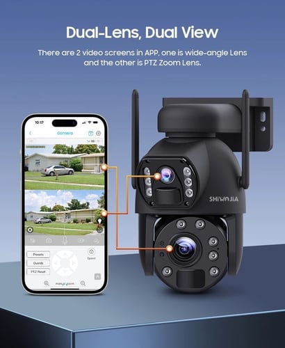 كاميرات طاقة شمسية شريحة - بعدستين متحركتين وبدقة...