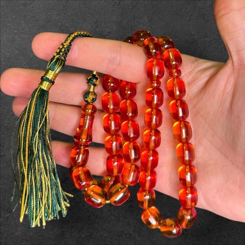 سبحة زعفران برميلي 11 ملم