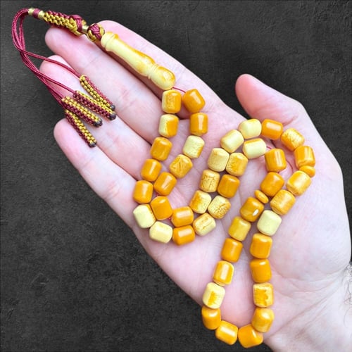 سبحة تراب كهرمان بولندي برائحة 9 ملم