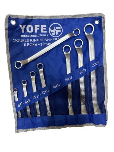 طقم مفاتيح مختوم جهتين 8 قطع 6-22