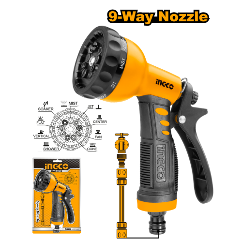 مسدس رش ماء 9 وضعيات للرش ineco