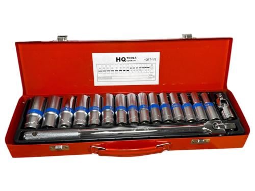 طقم حبات طويل مع يد للفك 17 قطعه HQ TOOLS