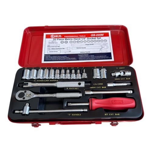 طقم عدة 20 قطعة 1/4 من شركة GENIUS