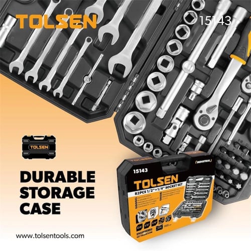 طقم عدة 82 قطعة من TOLSEN