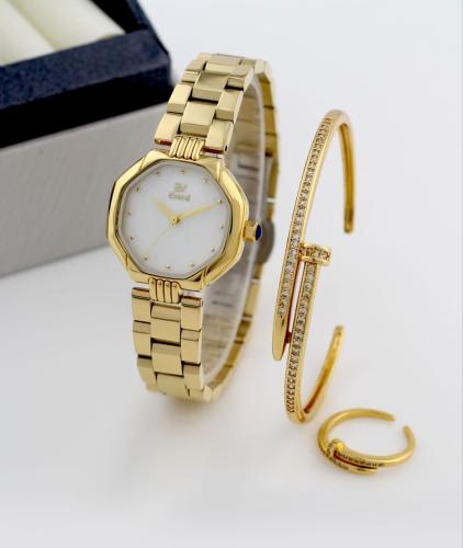 ساعة EVERD نسائي استيل طقم اسوارة