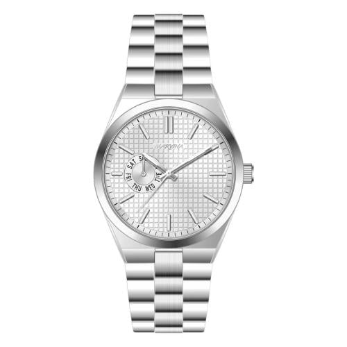 ساعة رجالي مارفينا استيل فضي مينا ابيض