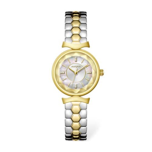 ساعة مارفينا النسائية لون تنائي و ميناء رصاصي