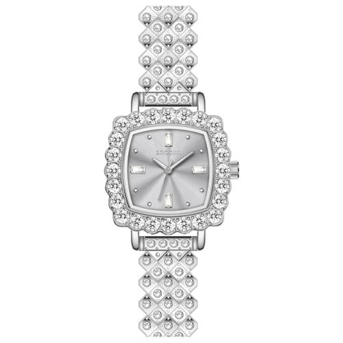 ساعة نسائية فاخرة من BROSHA لون فضي