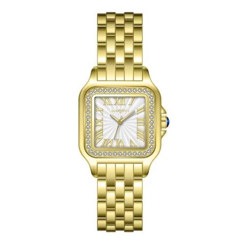 ساعة مارفينا نسائي ذهبي مينا ابيض