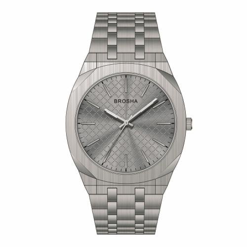 ساعة BROSHA الرجالية الأنيقة ميناء رصاصي