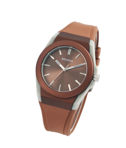ساعة من BROSHA لون بني