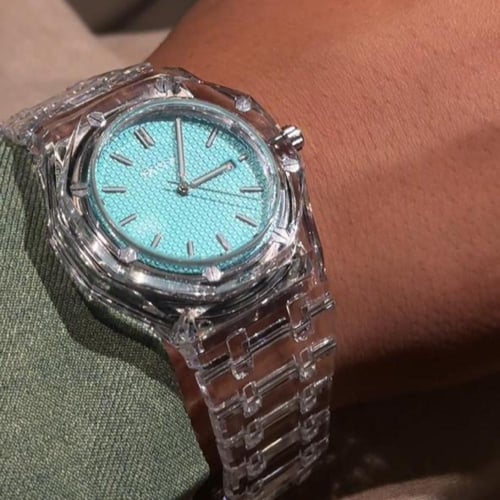 ساعة BROSHA رجالي شفاف