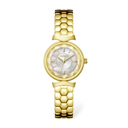 ساعة مارفينا النسائية لون ذهبي و ميناء فضي